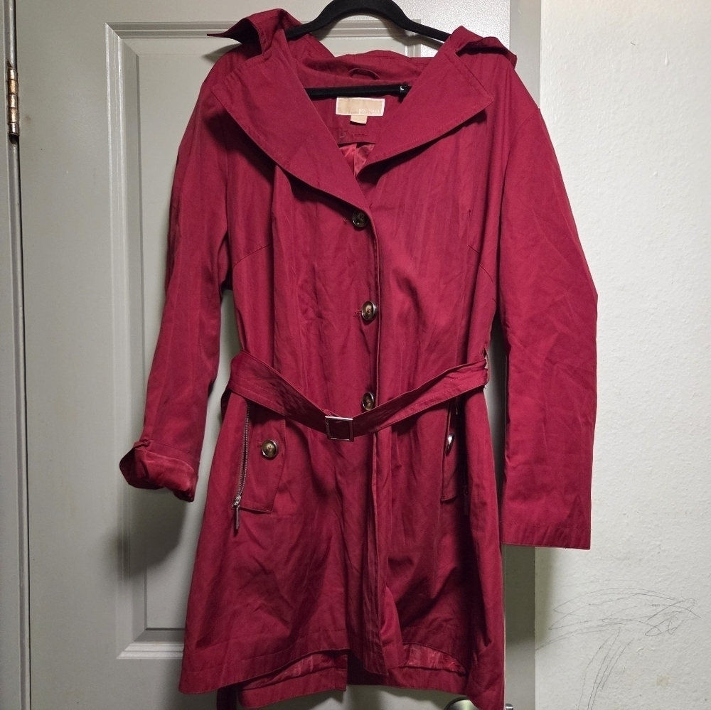 Michael Kors Vibrant Red Trench Coat